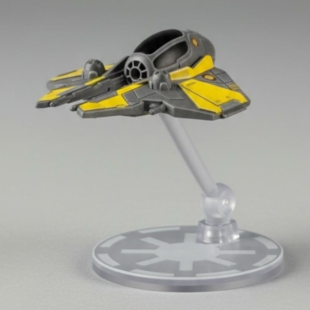 Star Wars x Hot Wheels Diecast Anakin Skywalkers Jedi Starfighter w Flight Stand